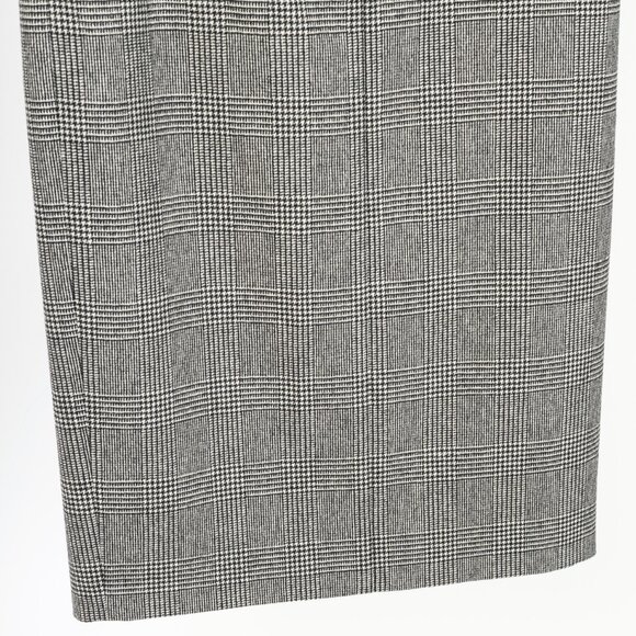 Max Mara Sfilata Pamir "Black" Glen-Plaid Wool Midi Pencil Skirt - Picture 5 of 12